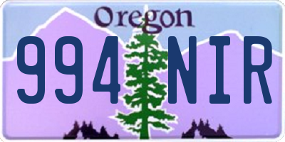 OR license plate 994NIR