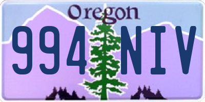OR license plate 994NIV