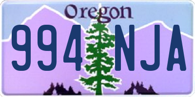 OR license plate 994NJA