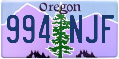 OR license plate 994NJF