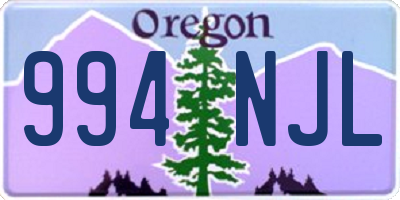 OR license plate 994NJL