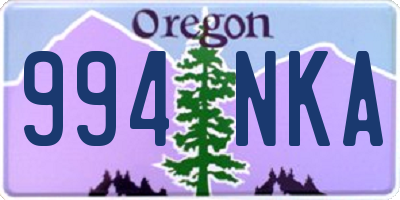 OR license plate 994NKA