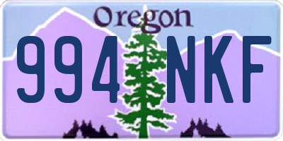 OR license plate 994NKF