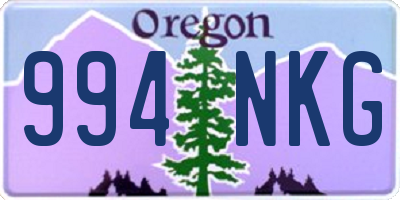 OR license plate 994NKG