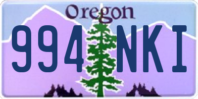 OR license plate 994NKI