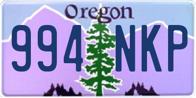 OR license plate 994NKP