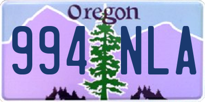OR license plate 994NLA
