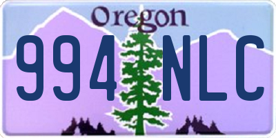 OR license plate 994NLC