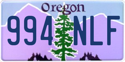 OR license plate 994NLF