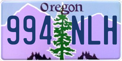 OR license plate 994NLH