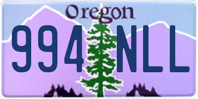 OR license plate 994NLL