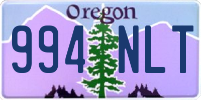 OR license plate 994NLT