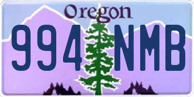 OR license plate 994NMB
