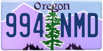 OR license plate 994NMD