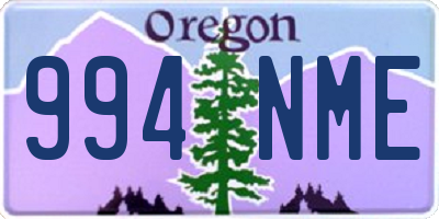 OR license plate 994NME