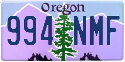 OR license plate 994NMF