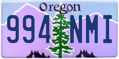 OR license plate 994NMI