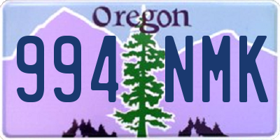 OR license plate 994NMK