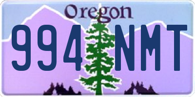 OR license plate 994NMT