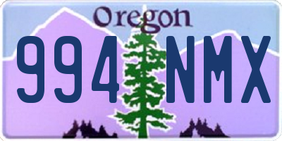 OR license plate 994NMX