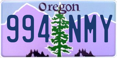 OR license plate 994NMY
