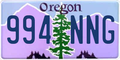 OR license plate 994NNG