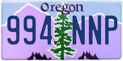 OR license plate 994NNP