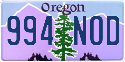 OR license plate 994NOD