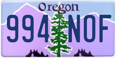 OR license plate 994NOF