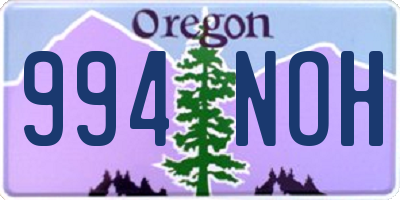 OR license plate 994NOH