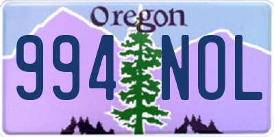 OR license plate 994NOL