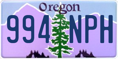 OR license plate 994NPH