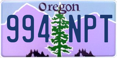 OR license plate 994NPT