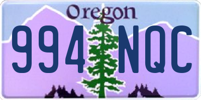 OR license plate 994NQC