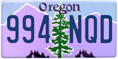 OR license plate 994NQD