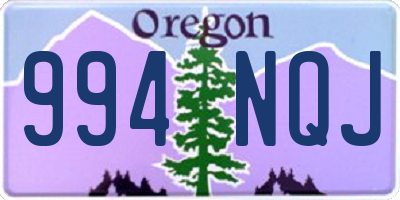 OR license plate 994NQJ
