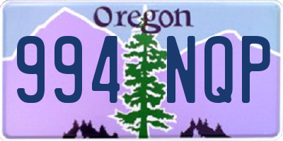 OR license plate 994NQP