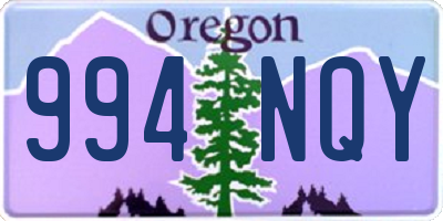 OR license plate 994NQY