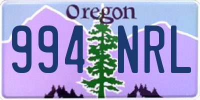 OR license plate 994NRL