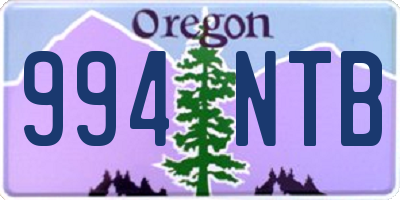 OR license plate 994NTB