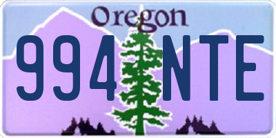 OR license plate 994NTE