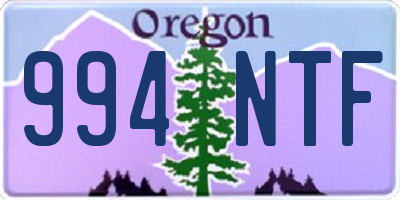 OR license plate 994NTF