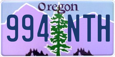 OR license plate 994NTH