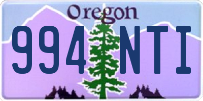 OR license plate 994NTI