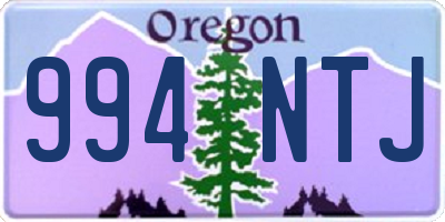 OR license plate 994NTJ