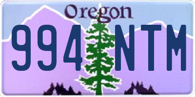 OR license plate 994NTM