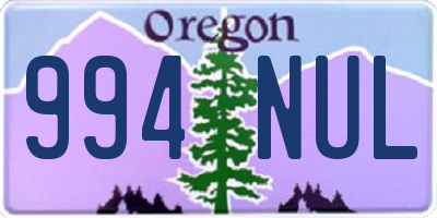 OR license plate 994NUL