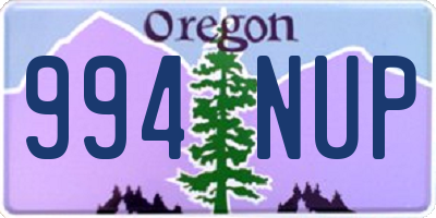 OR license plate 994NUP