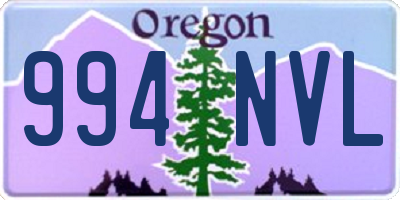 OR license plate 994NVL