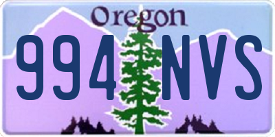 OR license plate 994NVS